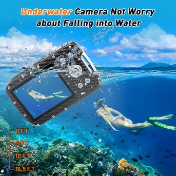 4K Waterproof Digital Camera with 32GB Card Underwater Camera Portable Camera 4K Waterproof Digital Camera with 32GB Card Underwater Camera Portable Camera