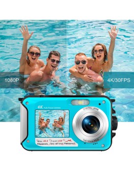 Waterproof Camera 4K 11FT Underwater 16X Autofocus 48MP Selfie Dual Screen Digital Camera Waterproof Camera 4K 11FT Underwater 16X Autofocus 48MP Selfie Dual Screen Digital Camera